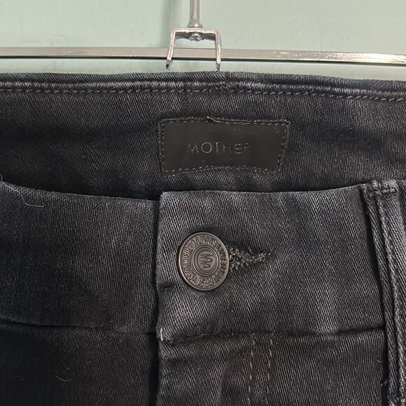 Mother High Waister Looker Blackbird Embroidered Star Jeans - Picture 5 of 12